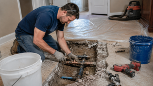 Slab leak repair and electronic detection in Queen Creek and Phoenix Metro Arizona